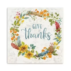Best Kirklands Home Give Thanks Wreath Canvas Art Print Multi