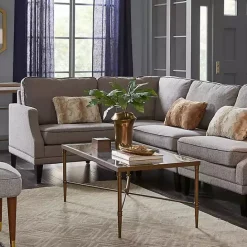 Discount Kirklands Home Glass and Metal Rectangle Porter Coffee Table Gold