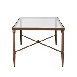 Discount Kirklands Home Glass and Metal Rectangle Porter Coffee Table Gold