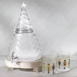 Clearance Kirklands Home Glass Christmas Tree Drink Dispenser Clear