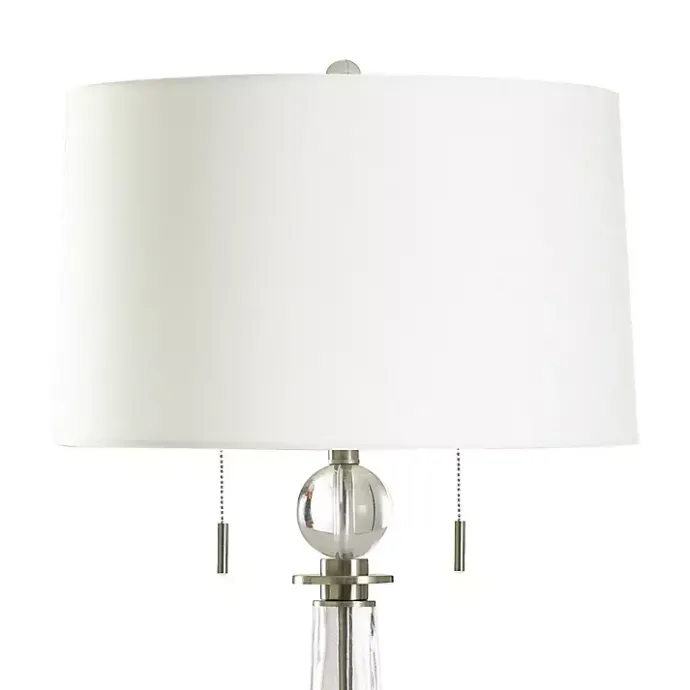 Discount Kirklands Home Glass Textured Teardrop Table Lamp White