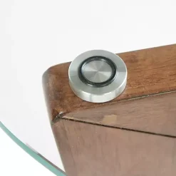 Sale Kirklands Home Glass Triangular Walker Coffee Table Brown