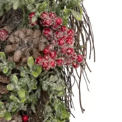 Clearance Kirklands Home Glitter Pinecone and Berry Teardrop Swag