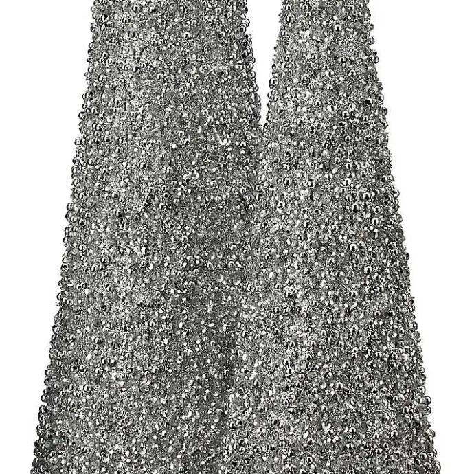 Clearance Kirklands Home Glittered Cone Tabletop Trees, Set of 3 Silver