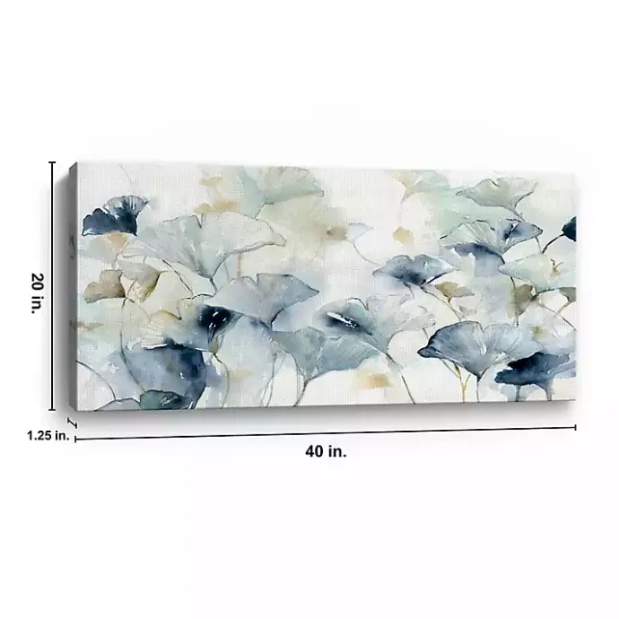 New Kirklands Home Glorious Ginkgo Giclee Canvas Art Print, 40x20 in. Blue