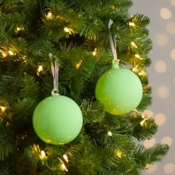 Sale Kirklands Home Glossy Ball 2-pc. Ornament Set, 4 in. Green