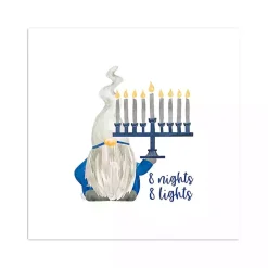 Hot Kirklands Home Gnome with Menorah Canvas Art Print