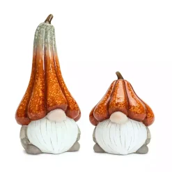 Outlet Kirklands Home Gnomes with Pumpkin Hats, Set of 2