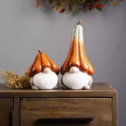 Outlet Kirklands Home Gnomes with Pumpkin Hats, Set of 2