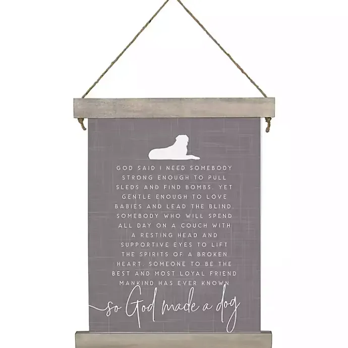 Outlet Kirklands Home God Made a Dog Wall Plaque