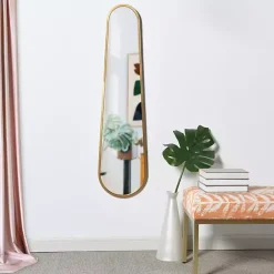 Sale Kirklands Home Gold Abstract Oblong Wall Mirror