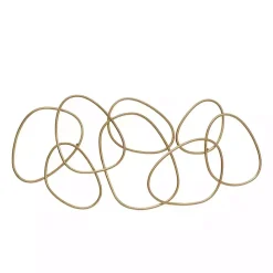 New Kirklands Home Abstract Rings Metal Wall Plaque Gold