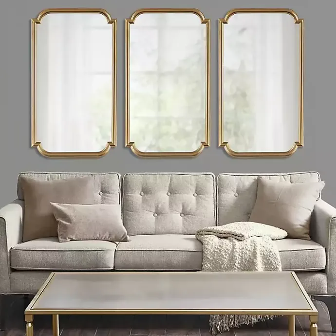Best Kirklands Home Gold Adelaide Scalloped Rectangular Wall Mirror