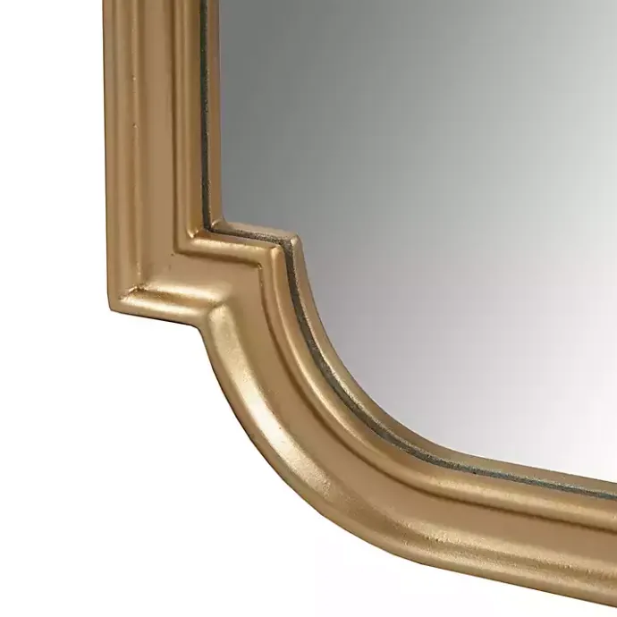 Best Kirklands Home Gold Adelaide Scalloped Rectangular Wall Mirror