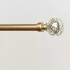Best Kirklands Home Gold Aged Mercury Sphere Curtain Rod, 72 in.