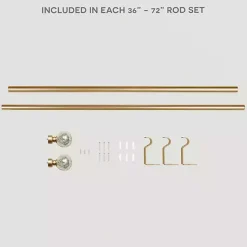 Best Kirklands Home Gold Aged Mercury Sphere Curtain Rod, 72 in.