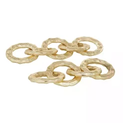 Online Kirklands Home Aluminum Chain Link Sculptures, Set of 2 Gold