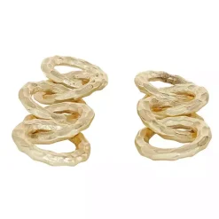 Online Kirklands Home Aluminum Chain Link Sculptures, Set of 2 Gold