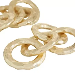 Online Kirklands Home Aluminum Chain Link Sculptures, Set of 2 Gold