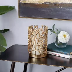 Discount Kirklands Home Aluminum Coral Hurricane, 8 in. Gold