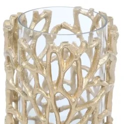 Discount Kirklands Home Aluminum Coral Hurricane, 8 in. Gold