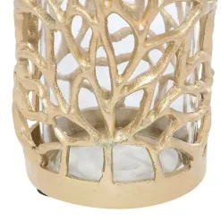 Discount Kirklands Home Aluminum Coral Hurricane, 8 in. Gold