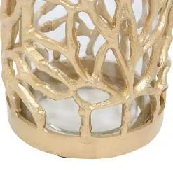 Discount Kirklands Home Aluminum Coral Hurricane, 10 in. Gold