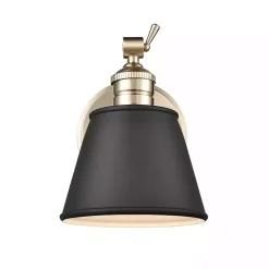 Sale Kirklands Home Gold and Black Metal Tapered Shade Wall Sconce