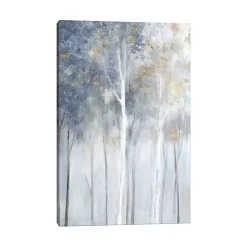 New Kirklands Home Gold and Silver Forest Canvas Art Print