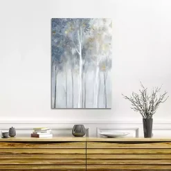 New Kirklands Home Gold and Silver Forest Canvas Art Print