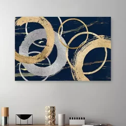 Online Kirklands Home Gold and Silver Rings Canvas Art Print, 48x32 in.