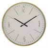Discount Kirklands Home Gold and White Classic Wall Clock