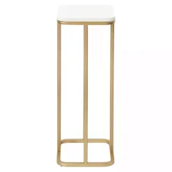 Kirklands Home and White Credele Accent Table Gold
