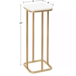 Kirklands Home and White Credele Accent Table Gold