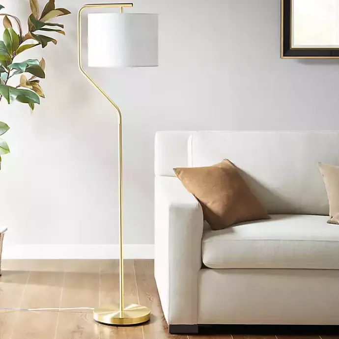 Outlet Kirklands Home Angular Modern Floor Lamp Gold