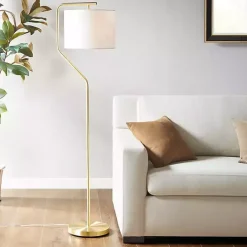 Outlet Kirklands Home Angular Modern Floor Lamp Gold