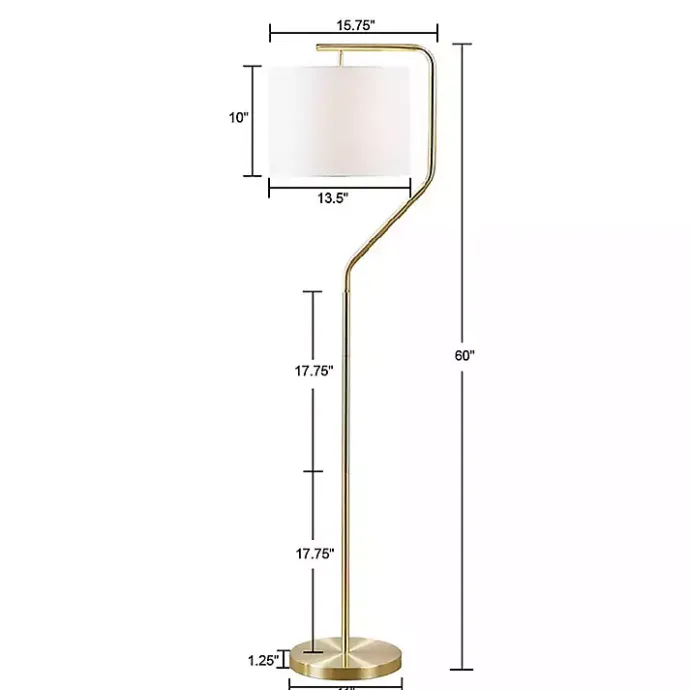 Outlet Kirklands Home Angular Modern Floor Lamp Gold