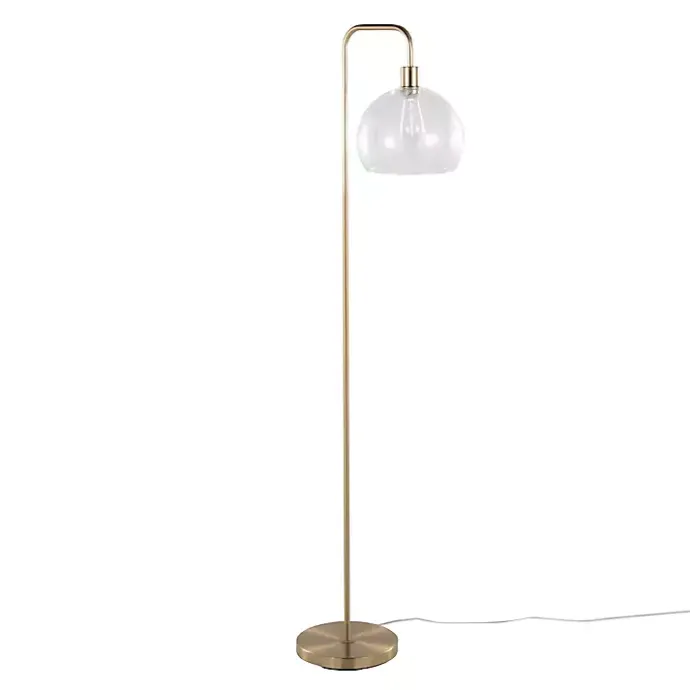 Hot Kirklands Home Arch Metro Glass Globe Floor Lamp Gold