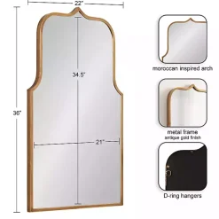 Sale Kirklands Home Arched Scallop Wall Mirror Gold