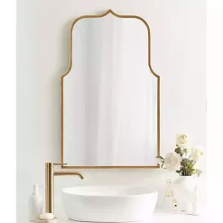 Sale Kirklands Home Arched Scallop Wall Mirror Gold