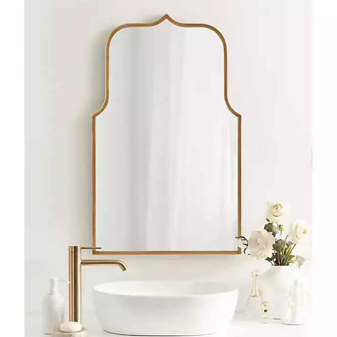 Sale Kirklands Home Arched Scallop Wall Mirror Gold