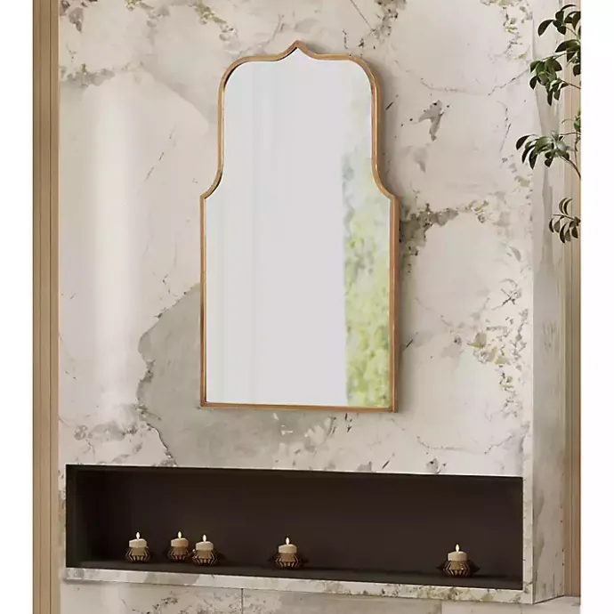 Sale Kirklands Home Arched Scallop Wall Mirror Gold