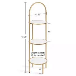 Best Kirklands Home Gold Arched 3-Tier Plant Stand