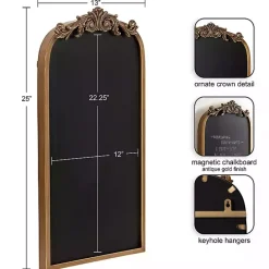Online Kirklands Home Arendahl Arched Chalkboard Gold