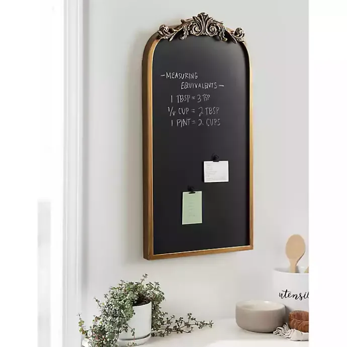 Online Kirklands Home Arendahl Arched Chalkboard Gold