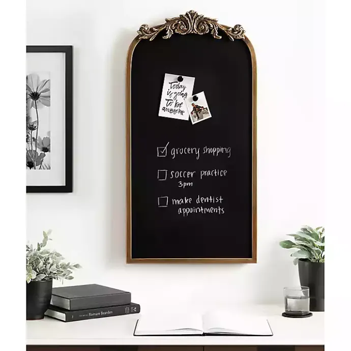 Online Kirklands Home Arendahl Arched Chalkboard Gold