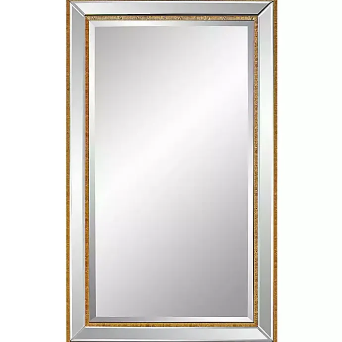 Sale Kirklands Home Beveled Rectangular Wall Mirror Gold