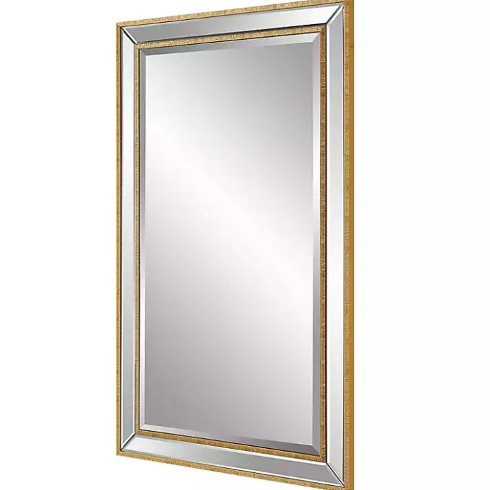 Sale Kirklands Home Beveled Rectangular Wall Mirror Gold