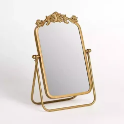 Sale Kirklands Home Gold Bordeaux Scroll Tabletop Mirror