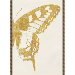 New Kirklands Home Gold Butterfly Wings Framed Canvas Art Print